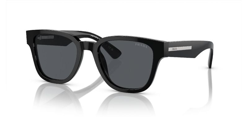 Prada Quadratisch Sonnenbrillen 0PR A04S Schwarz für Herr-Dame