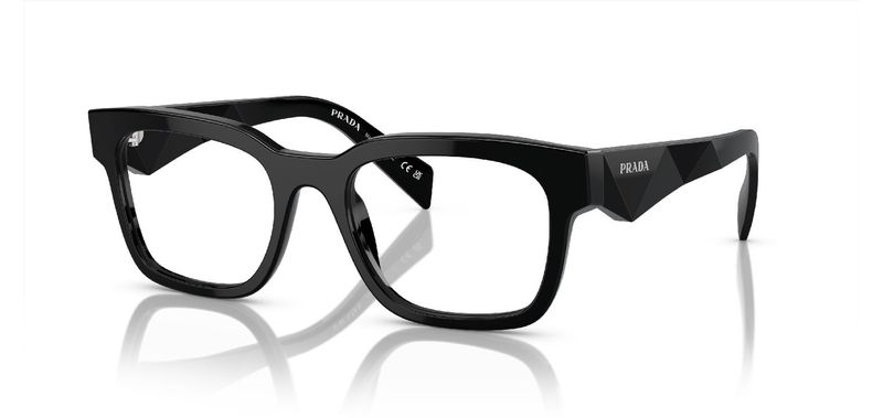Prada Carré Eyeglasses 0PR A10V Black for Man