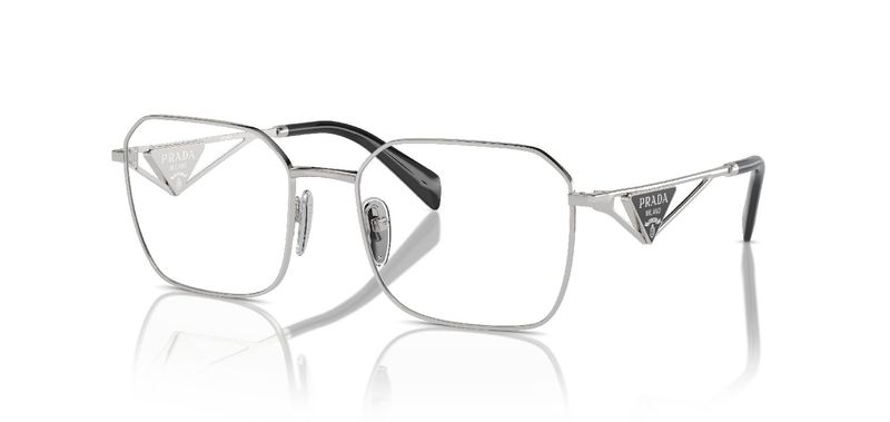 Prada Quadratisch Brillen 0PR A51V Sillber für Dame