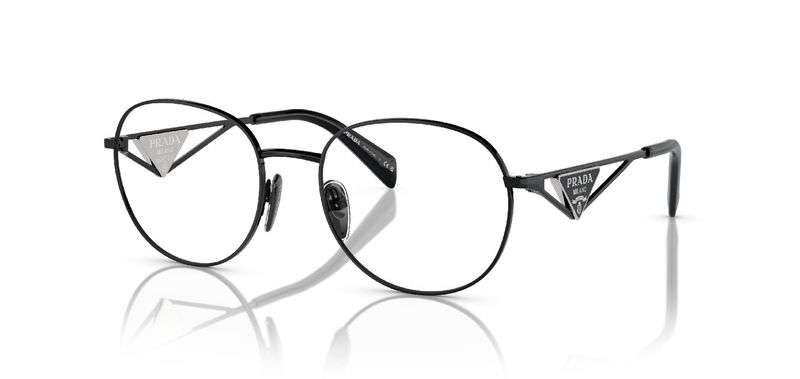 Prada Round Eyeglasses 0PR A50V Black for Woman