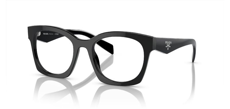 Prada Carré Eyeglasses 0PR A05V Black for Woman