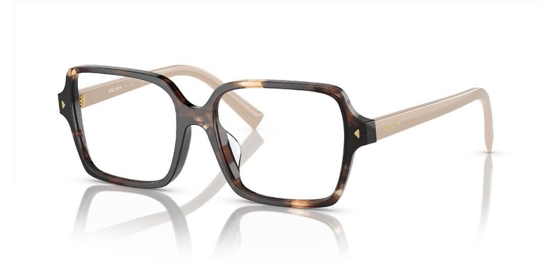 Prada Carré Eyeglasses 0PR A02V Marron for Woman