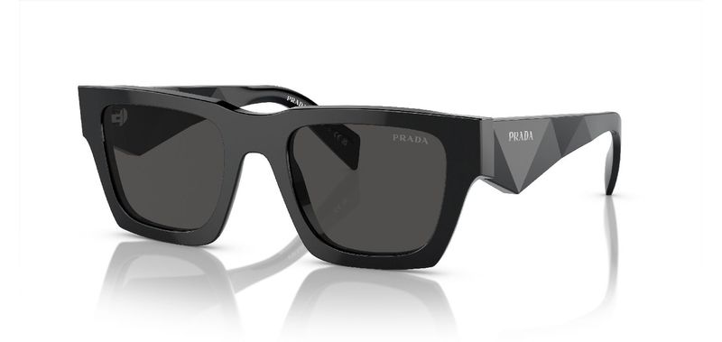 Prada Quadratisch Sonnenbrillen 0PR A06S Schwarz für Herr-Dame