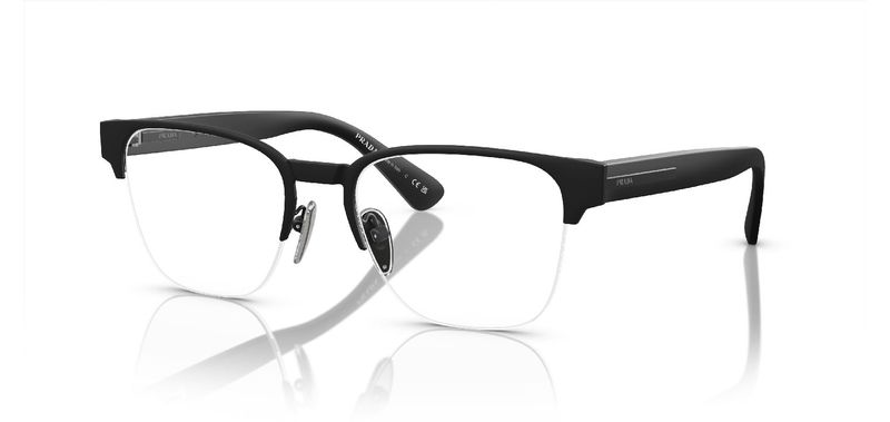 Prada Carré Eyeglasses 0PR A52V Black for Man