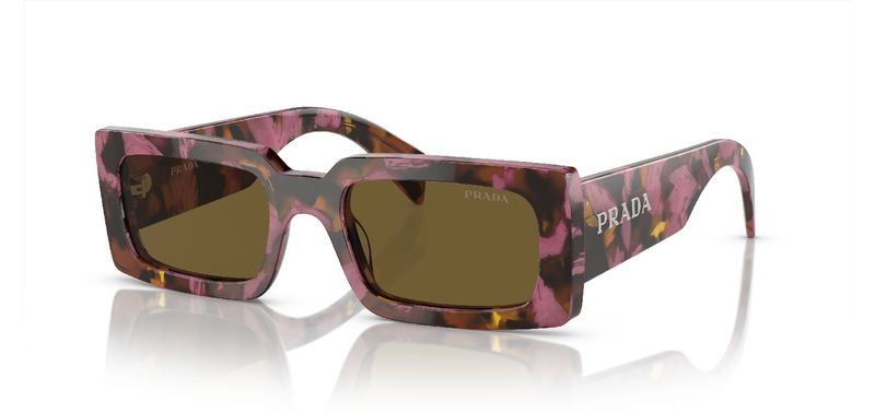 Prada Quadratisch Sonnenbrillen 0PR A07S Braun für Herr-Dame