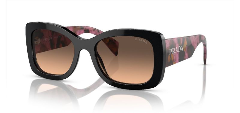 Prada Oval Sonnenbrillen 0PR A08S Braun für Herr-Dame