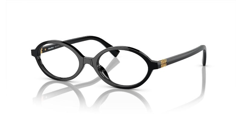 Miu Miu Oval Eyeglasses 0MU 01XV Black for Woman
