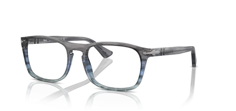 Persol Rectangle Eyeglasses 0PO3344V Grey for Unisex