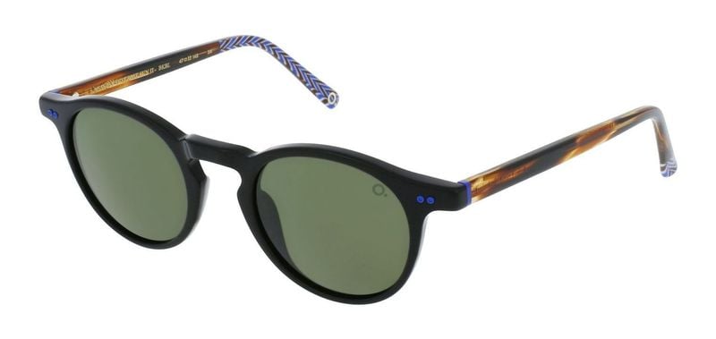 Etnia Rund Sonnenbrillen MISSION DISTRICT SUN II 47S Schwarz für Damen/Herren