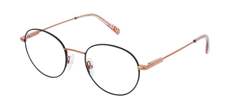 Etnia Round Eyeglasses BOURBON ST Black for Unisex