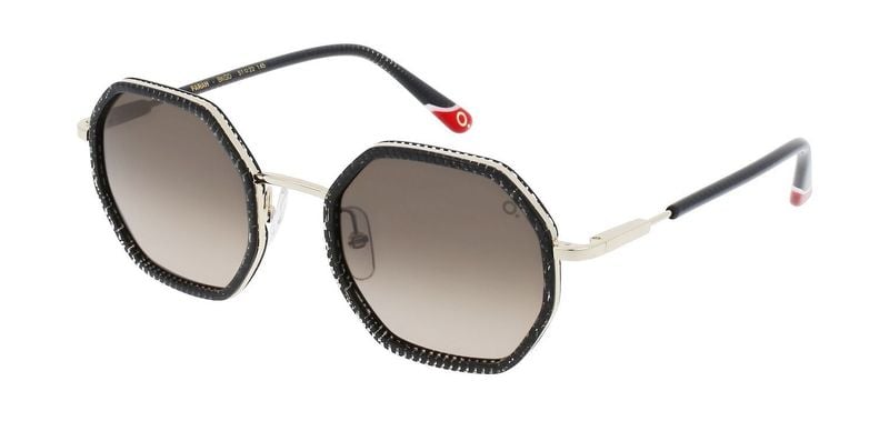 Lunettes de soleil Etnia Rectangle FARAH 51S Noir pour Femme