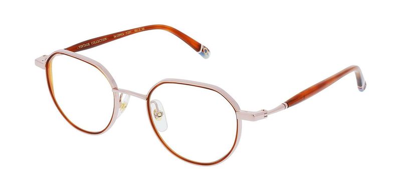 Etnia Round Eyeglasses SA CONCA Pink for Man