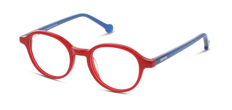 Unofficial Round Eyeglasses UNOK0056 Red for Kid