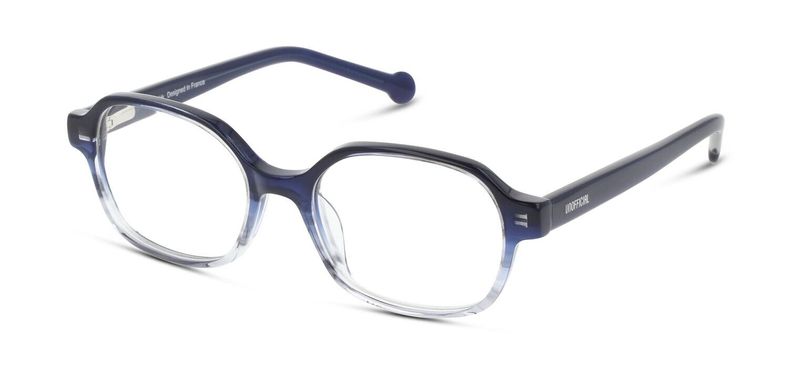 Unofficial Rechteckig Brillen UNOK0052 Blau für Kinder