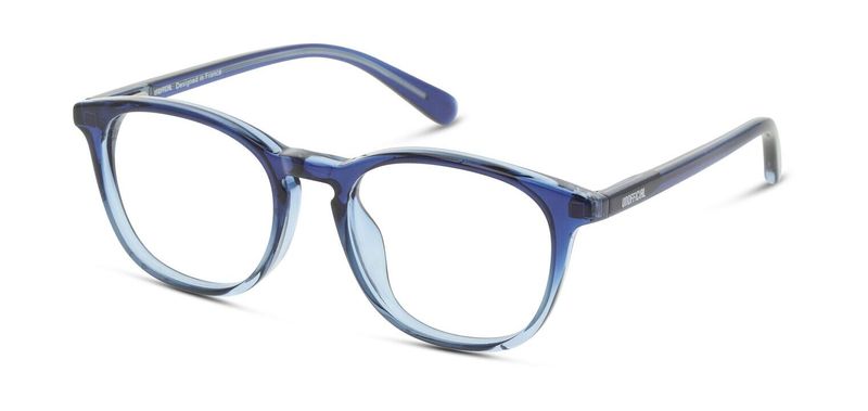 Unofficial Rectangle Eyeglasses UNOK5066 Blue for Kid