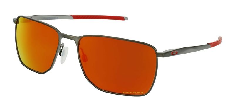 Lunettes de soleil Oakley Rectangle 0OO4142 Gris pour Homme