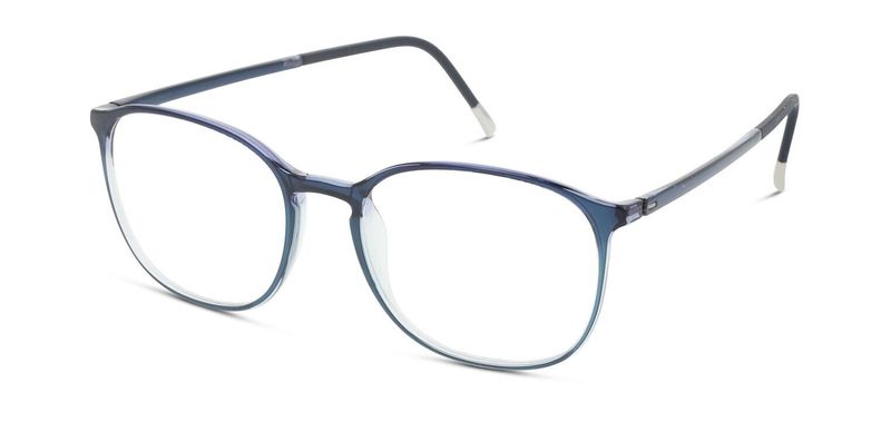 Silhouette Rund Brillen 2935 Blau für Herr