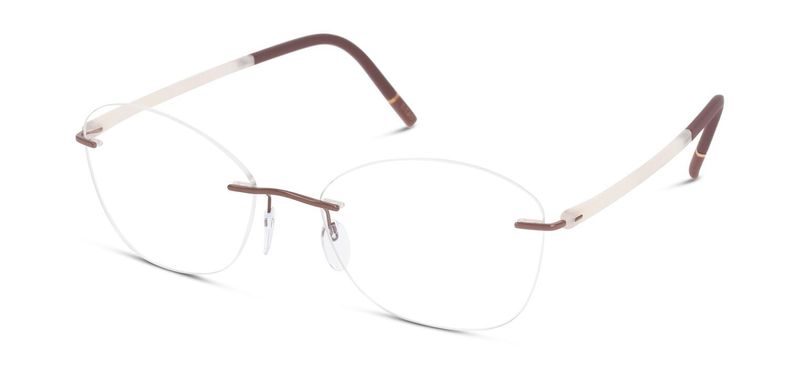Silhouette Rechteckig Brillen 5567 Braun für Dame