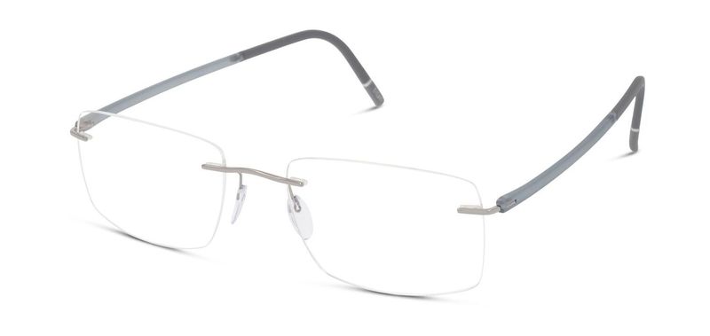 Silhouette Rectangle Eyeglasses 5567 Silver for Man