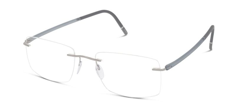 Lunettes de vue Silhouette Rectangle 5567 Argenté pour Homme