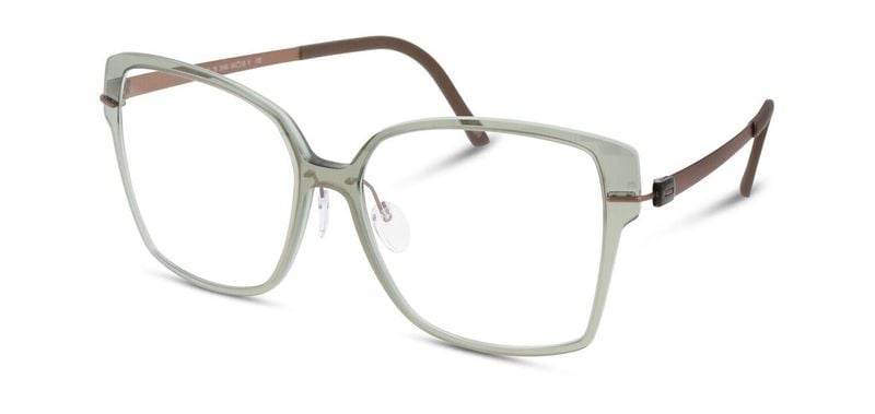 Lunettes de vue Silhouette Carré 1611 Vert pour Femme