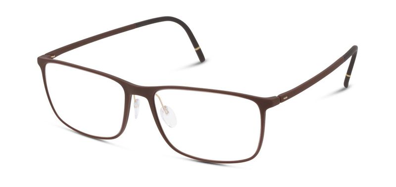 Silhouette Rectangle Eyeglasses 2955 Marron for Man