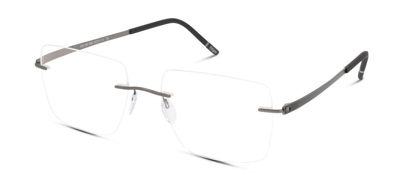 Silhouette Round Eyeglasses 5529 Black for Man