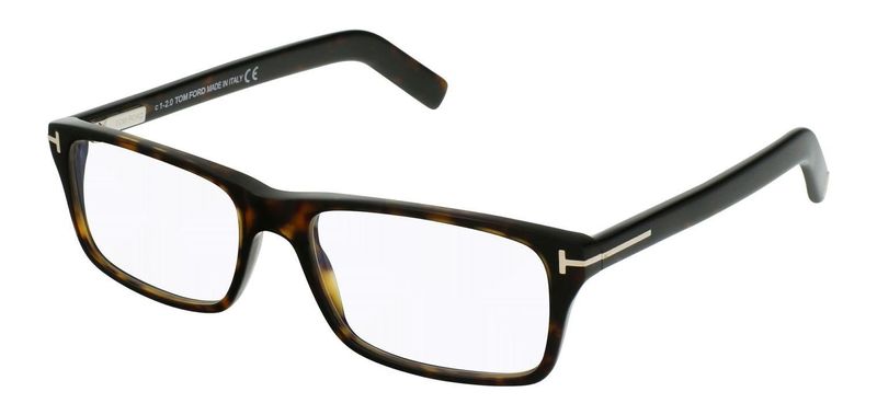 Lunettes de vue Tom Ford Rectangle FT5663-B Havana pour Homme