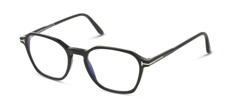 Tom Ford Rectangle Eyeglasses FT5804-B Black for Man