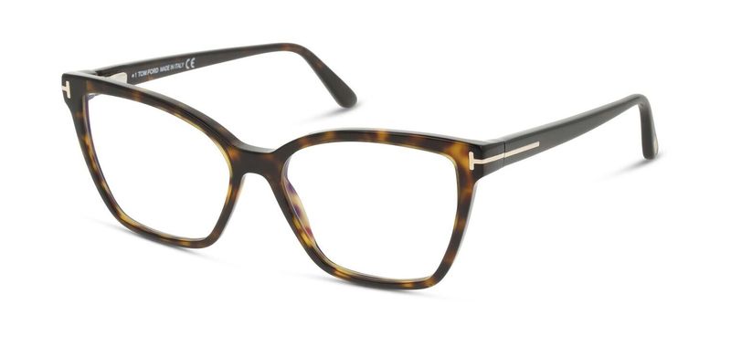 Tom Ford Schmetterling Brillen FT5812-B Havana für Dame