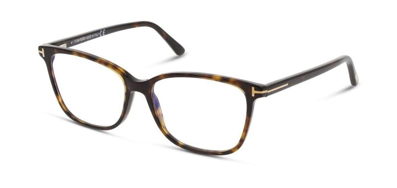 Lunettes de vue Tom Ford Rectangle FT5842-B Havana pour Femme