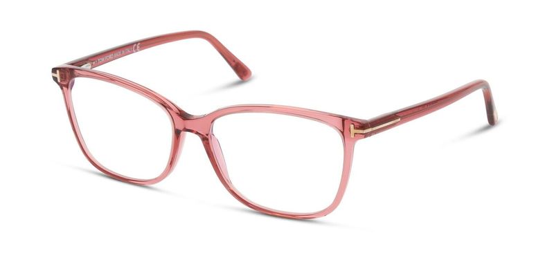 Lunettes de vue Tom Ford Rectangle FT5842-B Rose pour Femme