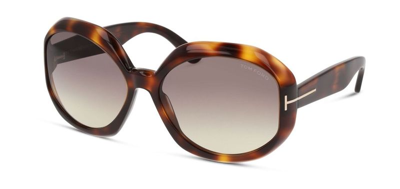 Tom Ford Oval Sunglasses FT1011 Tortoise shell for Woman
