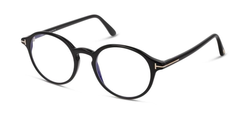 Tom Ford Round Eyeglasses FT5867-B Black for Man