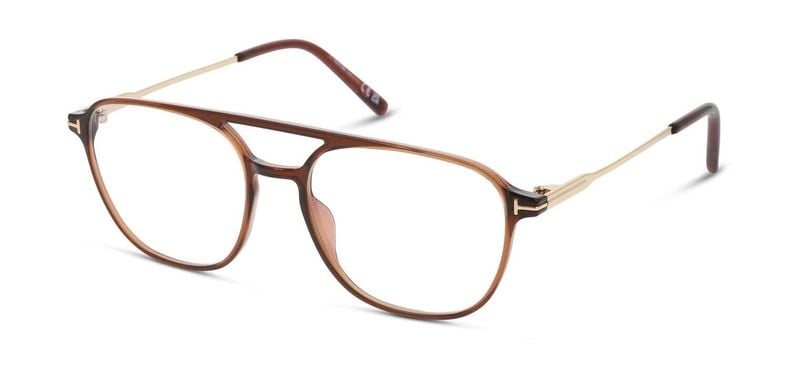 Tom Ford Pilot Eyeglasses FT5874-B Marron for Man