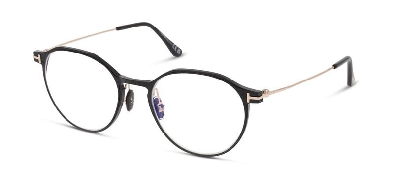 Tom Ford Rund Brillen FT5866-B Schwarz für Herren