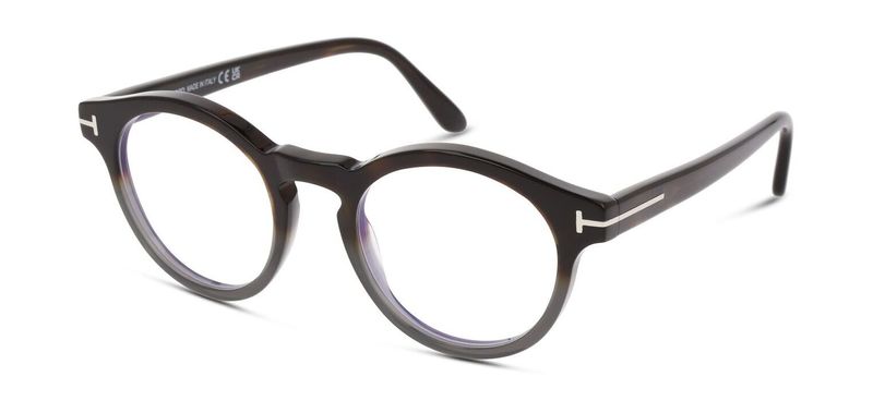 Tom Ford Round Eyeglasses FT5887-B Grey for Man