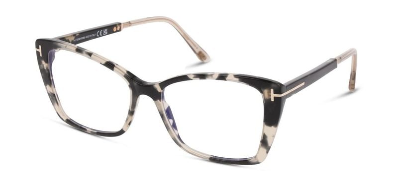 Tom Ford Schmetterling Brillen FT5893-B Schildpatt für Damen