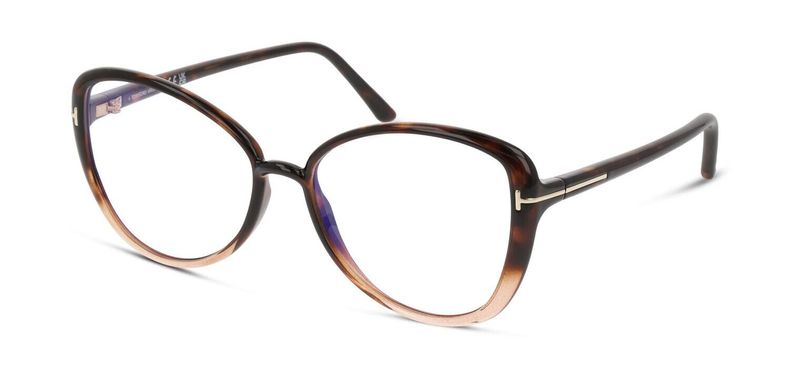 Tom Ford Schmetterling Brillen FT5907-B Schildpatt für Damen