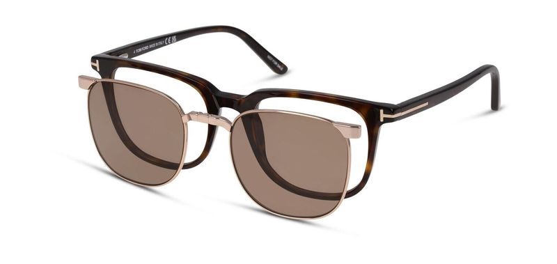 Lunettes de vue Tom Ford Carré FT5916-B Havana pour Homme