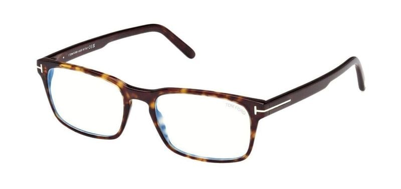 Tom Ford Rectangle Eyeglasses FT5938-B Havana for Man