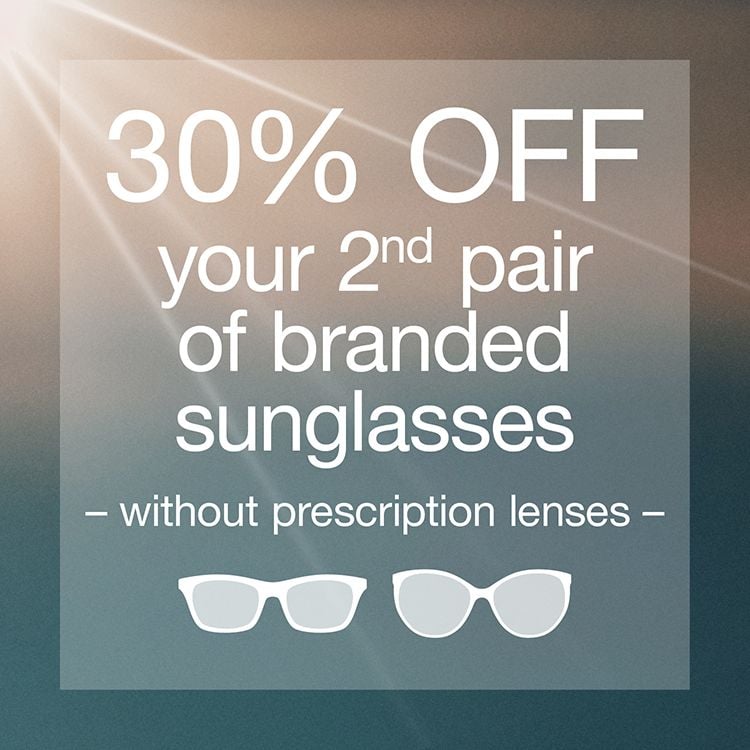 30 off your 2nd pair of branded sunglasses Visilab