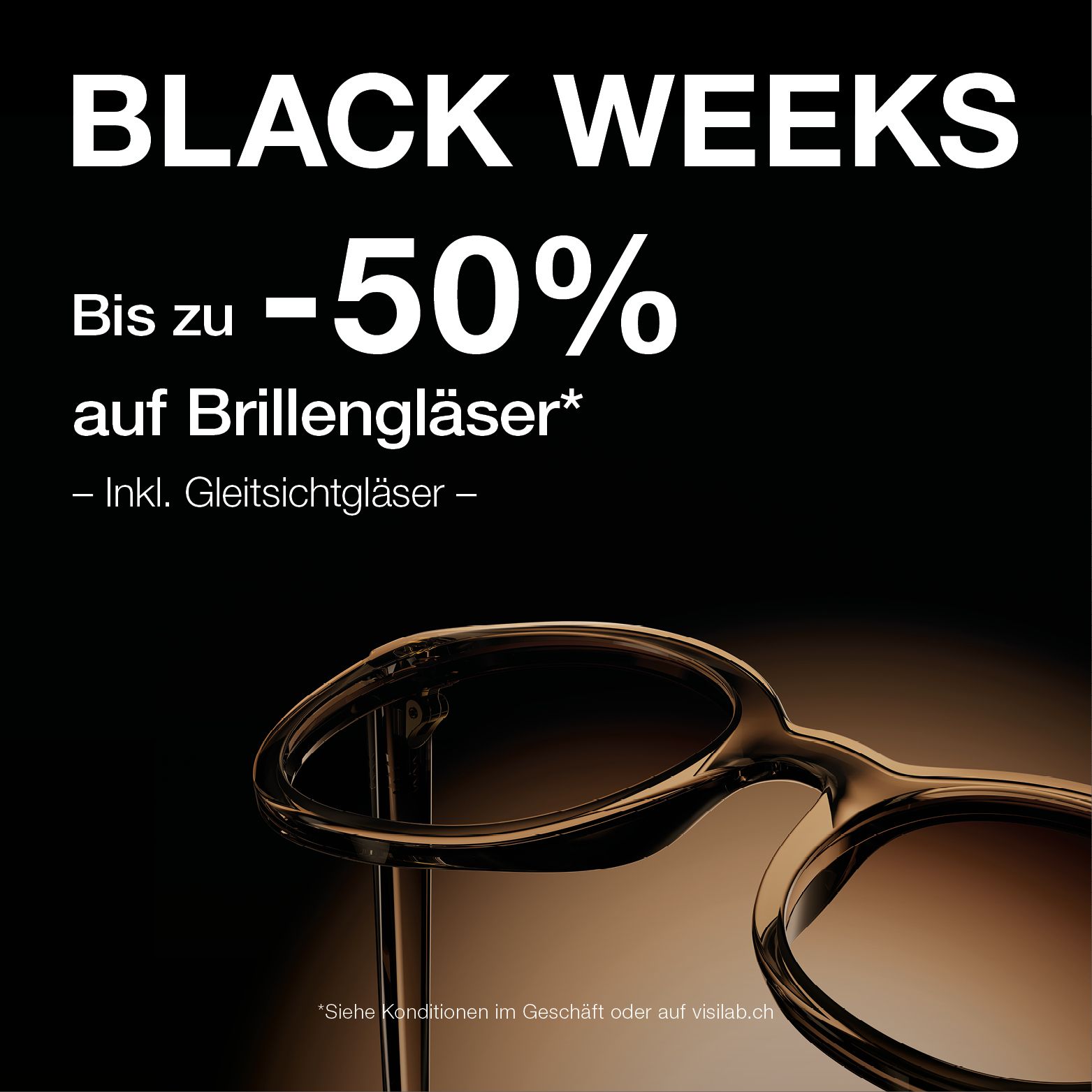 Bis zu -50%* auf Korrekturgläser, inklusive Gleitsichtgläser