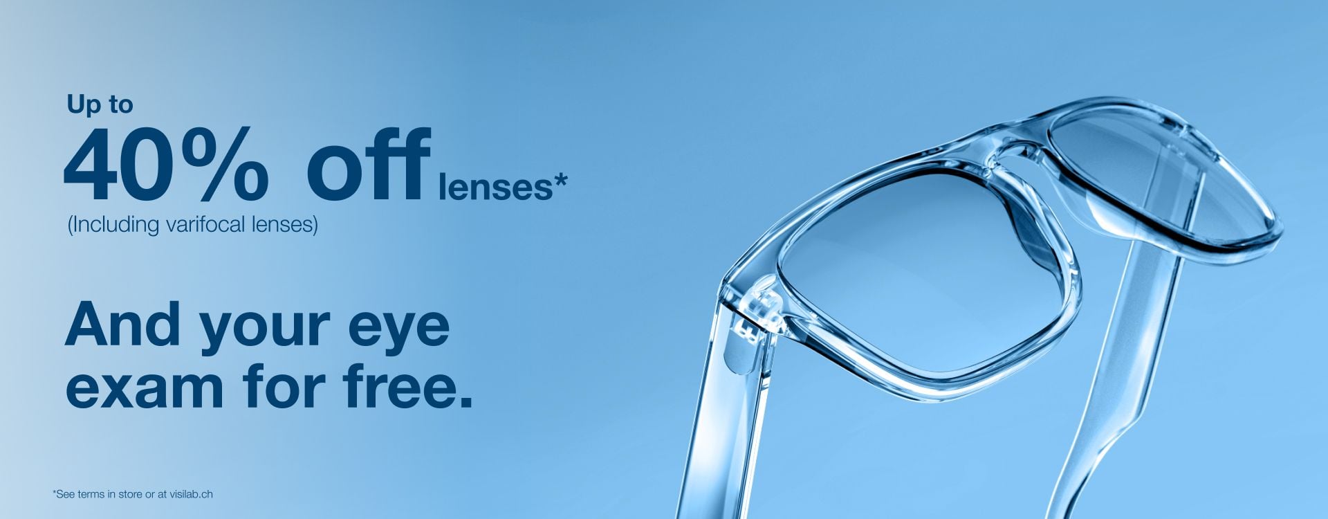 Up to 50% OFF prescription lenses Including varifocal lenses Up to 50% OFF prescription lenses Including varifocal lenses