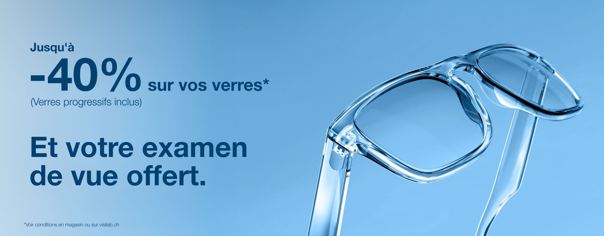 Jusqu’à -50% sur les verres optiques Verres progressifs inclus Jusqu’à -50% sur les verres optiques Verres progressifs inclus
