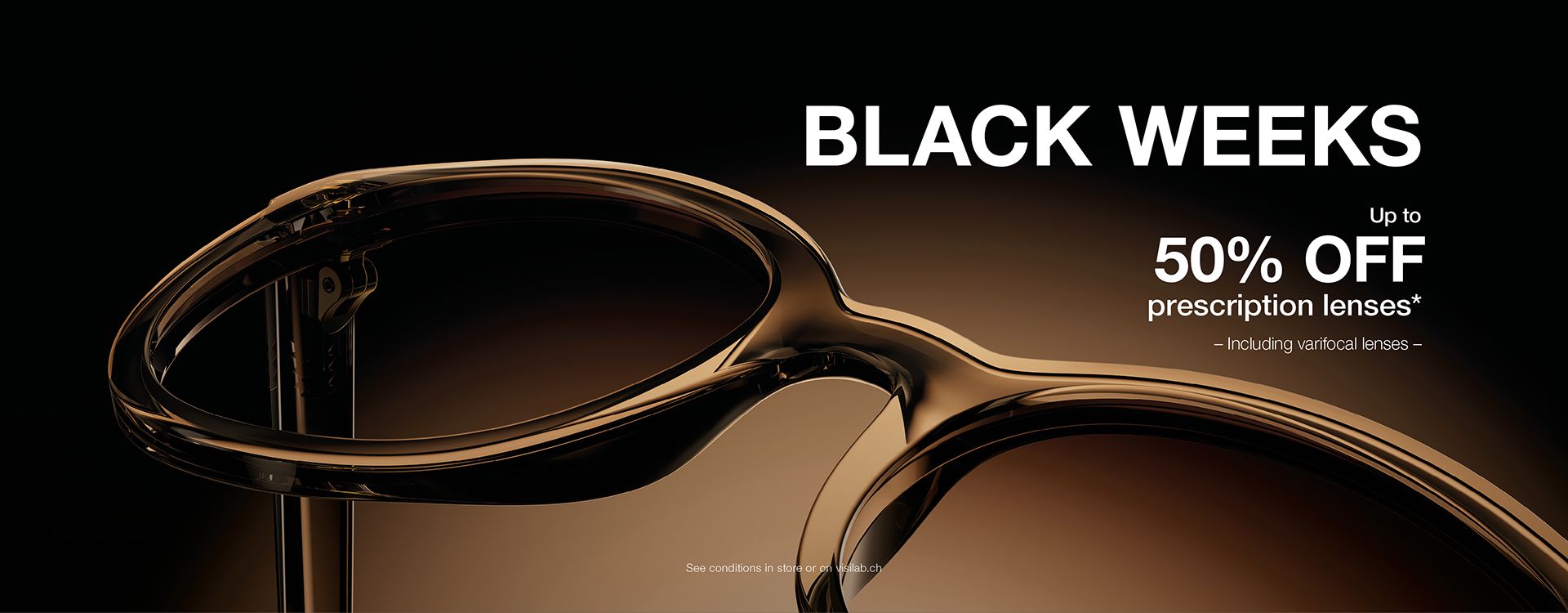 Up to 50% OFF prescription lenses Including varifocal lenses