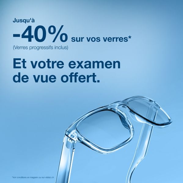 Jusqu'&agrave; CHF 400.- de rabais sur vos lunettes optiques