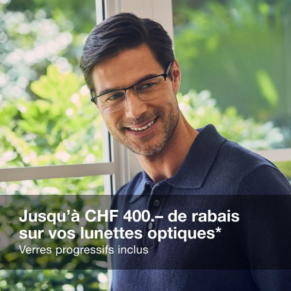 Jusqu'&agrave; CHF 400.- de rabais sur vos lunettes optiques