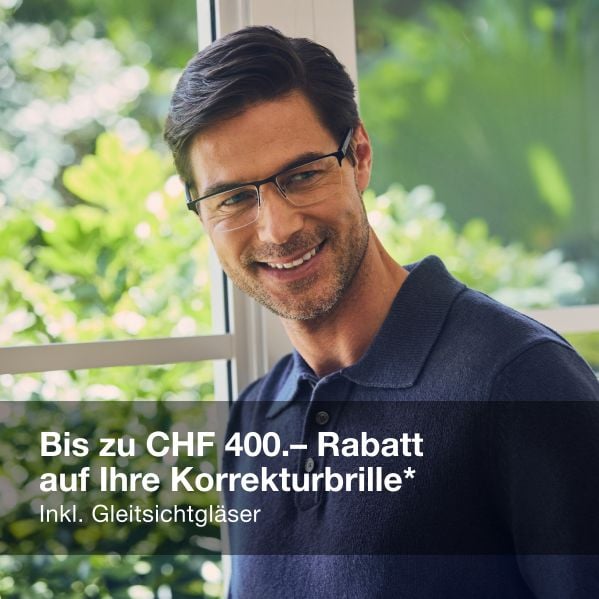 Bis zu CHF 400.- Rabatt auf Ihre Korrekturbrille