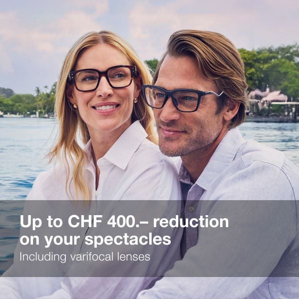 Get up to CHF 400 off your prescription glasses – progressive lenses included